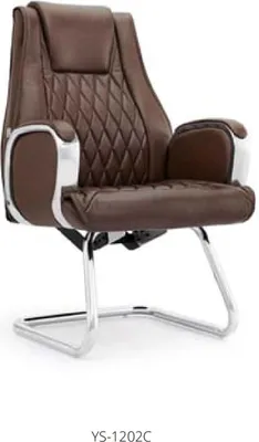 Zdjęcie produktu dla Fotel z imitacji skóry w kolorze czarnym z ramą ze stali nierdzewnej, nowoczesny design