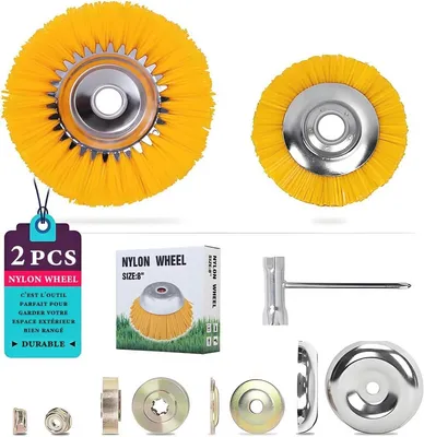 Set von 2 Ersatz-Unkrautbürsten-Trimmerköpfen 20,5 cm und 15,5 cm