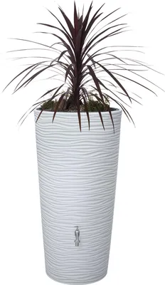 Produktbild von GARANTIA NATURA 2in1 bepflanzbare Regentonne 210 Liter arctic inkl. Pflanzschale