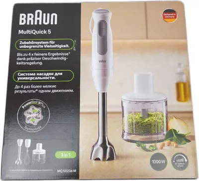 Produktbild von Braun Stabmixer MultiQuick 5 MQ 50236 M 1000W 21 Geschwindigkeitsstufen+Turbo Zubereitung Küchenhelfer Power