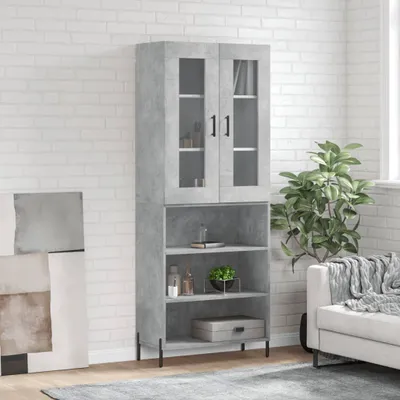 Produktbild von Highboard Betongrau 69,5x34x180 cm Holzwerkstoff