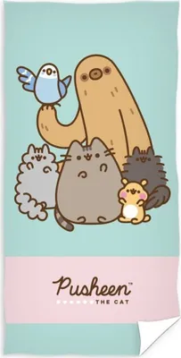 Obrázok produktu pre Bavlnená osuška mačička Pusheen a jej priatelia