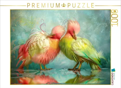 Produktbild von CALVENDO Puzzle Bunte Fantasievögel | 1000 Teile Lege-Größe 64x48cm Foto-Puzzle für glückliche Stunden
