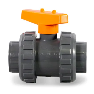 Produktbild von Praher 2-Wege d50mm Kugelhahn PVC Klebeanschluß