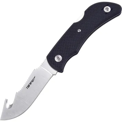 Productafbeelding van Vouwmes, campingmes, roestvrij staal AUS-8, G10 handvat, zwart, 8 cm lemmet
