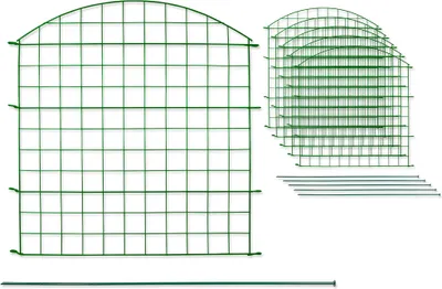 Produktbild von Metall Teichzaun - Set "Oberburg" 11 tlg. - ca. 375cm, Tiergehege, Gartenzaun, Campingzaun, Zaun, Zaunmatten, Steckzaun