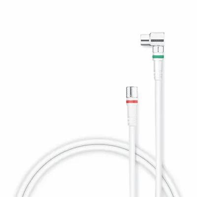Produktbild von Nedis Koaxial Kabel - Ziggo - IEC (Coax) Stecker - IEC (Coax) Buchse - Bronze Plattiert - 75 Ohm - 4-fach geschirmt - 1.50 m - Rund - PVC - Weiss - Box
