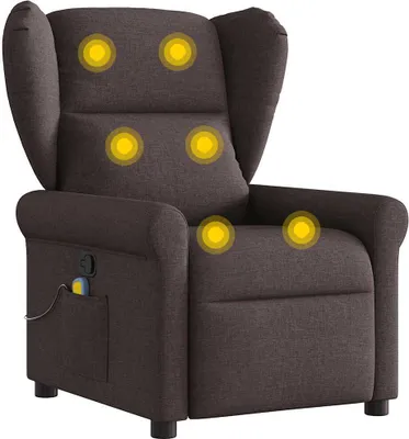 Immagine prodotto di vidaXL Sedia da massaggio in tessuto marrone scuro