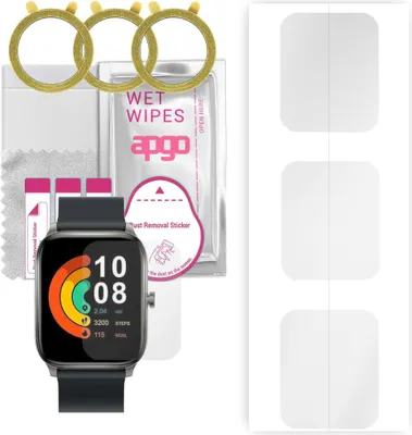 Produktbild von apgo 3 Stück Schutzfolie, klar, kompatibel mit Haylou GST Smartwatch, Hydrogel Displayschutzfolie mit Positionierhilfe, Displayfolie, robust und kratzfest