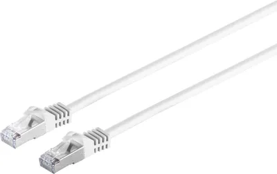 Zdjęcie produktu dla Kabel sieciowy S/CONN o maksymalnej łączności - kabel krosowy RJ45 S/FTP, PIMF, kabel surowyCat.7, bezhalogenowy, biały, 0,25 m (75511-0,25W)