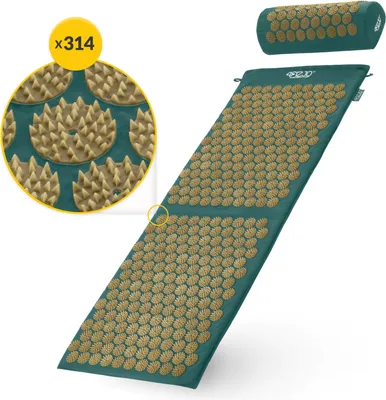 Image de 4FIZJO Grand coussin d'acupression avec coussin XL, vert-or
