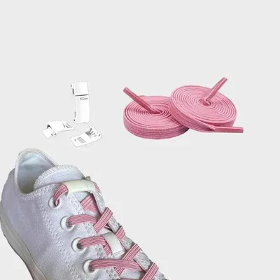 schnuersenkel rosa magnete weiss