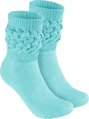 Produktbild von BRUBAKER Slouch Socken - Damen Schoppersocken für Fitness, Yoga und Workout - Sportsocken für Frauen, Mint, Größe 39-42, 1 Paar