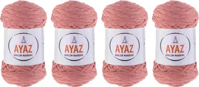 4 x 250g Büklüm Makrome Baumwollgarn mauve