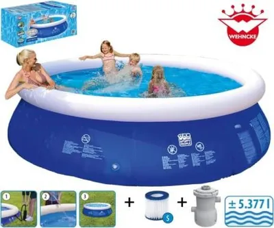 Produktbild von Happy People Rundpool, 360 x 76 cm, Blau, 77772
