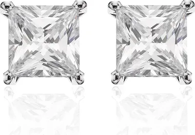 Produktbild von New Bling 9NB-0004 Zilveren oorstekers - zirkonia vierkant 6 mm - zilverkleurig