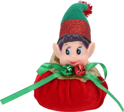 Produktbild von Xmas Elf Figur Nachbildungation Xmas Tisch Kamin Regal Elf Puppe Ornament für Indoor Home Decor Rot