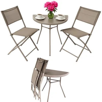 Produktbild von Gartenmöbel-Set für Balkon, Garten und Terrasse: Tisch, 2 Stühle