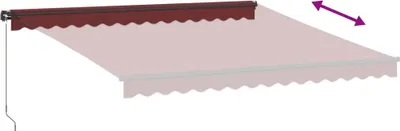 Produktbild von vidaXL Markise Manuell Weinrot 400x300 cm