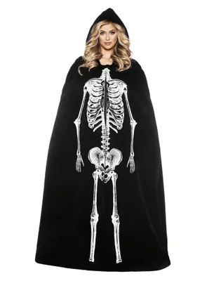 Produktbild von Skelett Cape - Umhang Halloween Kostüm Damen
