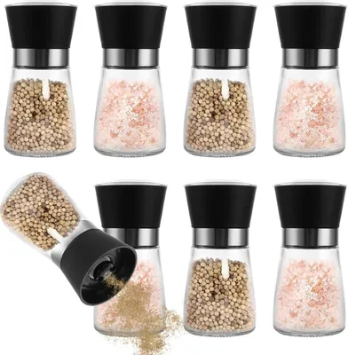 Produktbild von Famanu Salz- und Pfeffermühlen Set - Keramisches Mahlwerk - 8 Stück