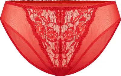 Produktbild von Teyli Mesh Slip mit floraler Spitze Glamour Female 312 rot L
