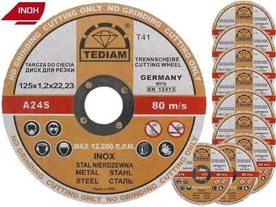 Produktbild von TEDIAM Trennscheiben Metall INOX 125x1,2mm für Edelstahl