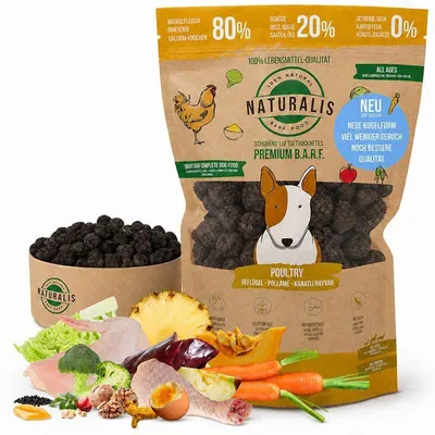 Produktbild von Naturalis Smart 80 BARF Trockenbarf Hundefutter 500 g Huhn 100% ohne Zusätze getreidefrei