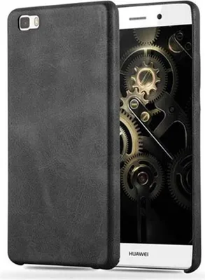Produktbild von Cadorabo Schutzhülle für Huawei P8 LITE 2015 Hülle in Schwarz Hard Case Handyhülle Kunstleder Etui