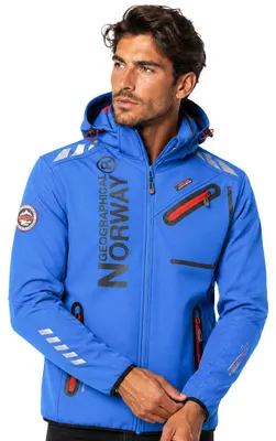 Produktbild von Geographical Norway Herren ROYAUTE Softshelljacke Blau/Rot Größe M WY2170H/GN-ROYAL BLUE / RED