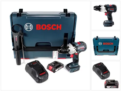 Obrázok produktu pre Bosch GSB 18V-85 C akumulátorová príklepová vŕtačka 18V 85Nm 1/2" bez kefiek + 1x akumulátor 2,0Ah + nabíjačka + L-Boxx