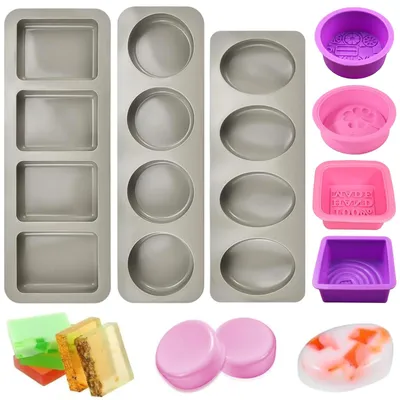 Productafbeelding van Set van 7 Silicone Mallen voor Handgemaakte Zeep