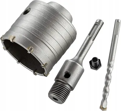 Produktbild von GEKO | Bohrkrone 65 mm, SDS Plus, Hartmetall, Dosenbohrer, Betonbohrkrone, Lochsäge, Mauerwerk