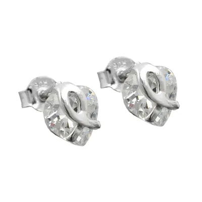 Produktbild von Ohrstecker Ohrring 75x7mm Herz aus Zirkonia Silber 925 silber 7,5x7mm