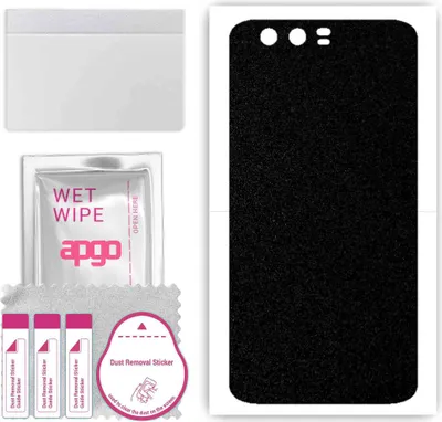 Produktbild von apgo Rückseite Schutzfolie, Skin, kompatibel mit Honor 9, Hinten Displayschutzfolie aus Vinylfolie, kratzfest, einfache Montage - Mattschwarz