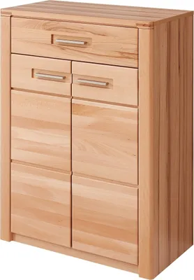 Produktbild von Schuhkommode >Nature One< 2 Türen, 1 Schub,Kernbuche teilmassiv - 74x100x40cm (B/H/T)