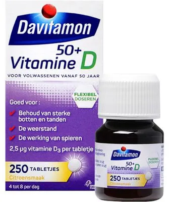 Productafbeelding van Davitamon Vitamine D 50+ (250 tabletten)