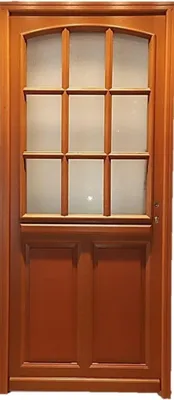 Image de Porte d'entree Bois vitree, Alena, H215 x L90 p.Gauche Cotes Tableau