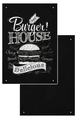 Produktbild von 2x Wand-Kreidetafel ohne Rahmen schwarz 55x80cm