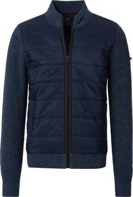 Produktbild von REDMOND Casual Herren Strickjacke Zipper Comfort Baumwollmix Blau M