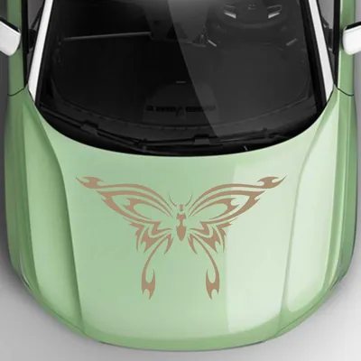 Produktbild von Aufkleber - Autoaufkleber "Schmetterlingstribal" 70cm x 41cm braun - Tuning Carystyling Heckscheibe Auto