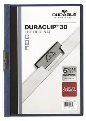 Obrázok produktu pre Durable Duraclip 30, Modrá, Priehľadná, PVC, 30 listy, A4, 1 kusov
