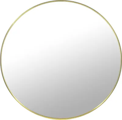 Obrázok produktu pre Zrkadlo Valora 60 cm zlatý rám | Veľké zrkadlo 60 cm s teplým zlatým rámom