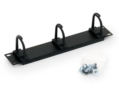 Produktbild von 10"-Anschlussfeld schwarz 1U 3x Kunststoff