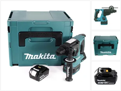 Immagine prodotto di Trapano a percussione a batteria Makita DHR 242 F1J 18V 2.0J SDS-plus Brushless + 1x batteria ricaricabile 3.0Ah + Makpac - senza caricabatterie