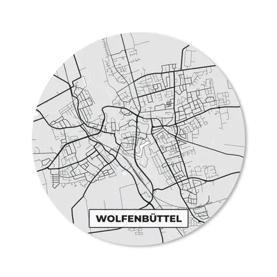 Produktbild von MuchoWow® Mauspad Mousepad Stadtplan - Wolfenbüttel - Karte - Deutschland 40x40 cm - Mousepads - Maus Mat - Pad - Mausunterlage - Schreibtisch Accessoires
