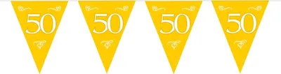 Produktbild von Goldenehochzeit Wimpelkette 50 Jahre 10m