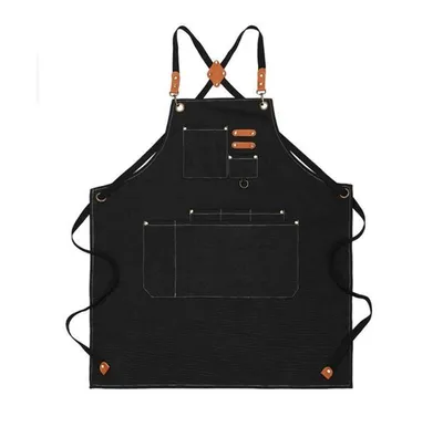 Produktbild von AJRO Küchenschürze mit Taschen und verstellbarem Bindeband
