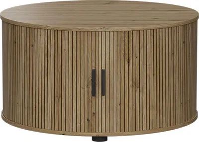 Produktbild von Couchtisch Vicco Selva Eiche 80 x 80 cm mit Schiebtür, Model 56360
