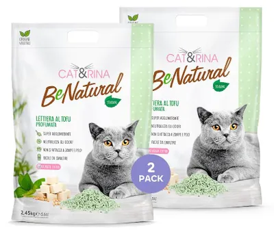 Immagine prodotto di Cat&Rina BeNatural, lettiera in tofu, 5,5 litri, confezione da 2 pezzi